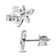 Butterfly Stud Black Onyx Sterling Silver Earrings - e349